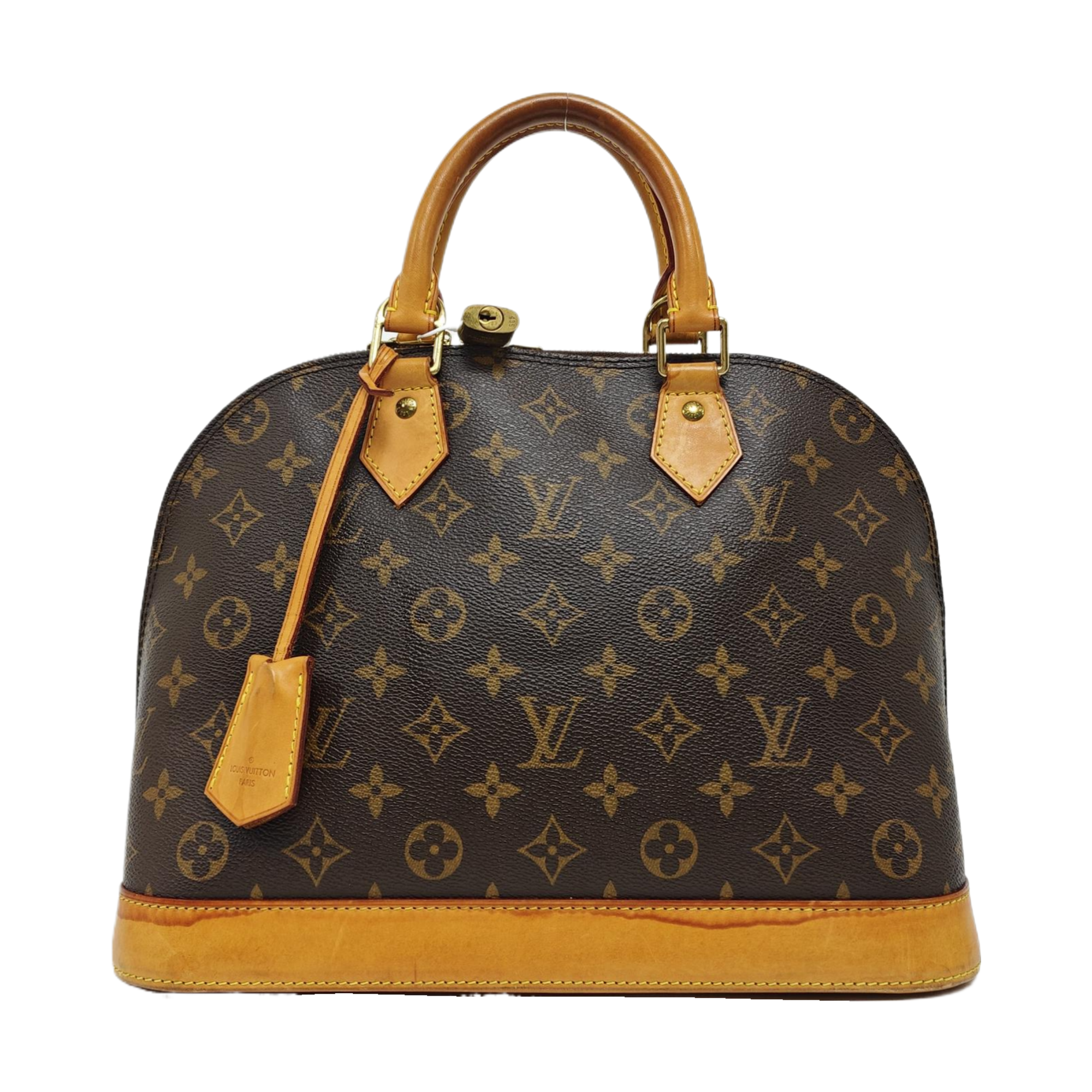 ALMA PM Monogram Coated Canvas Brown