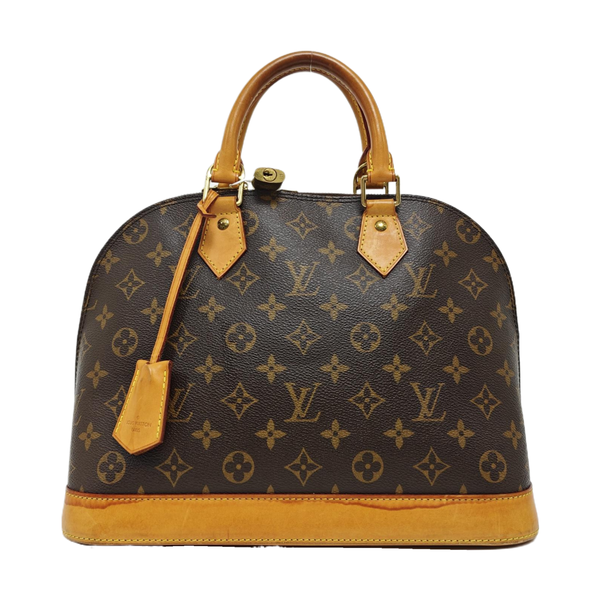 ALMA PM Monogram Coated Canvas Brown