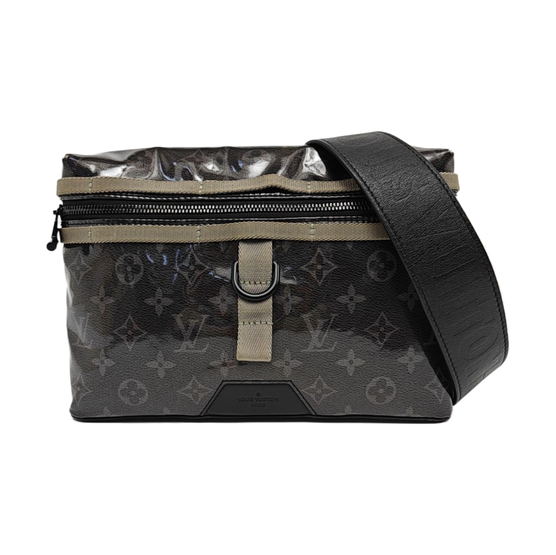 Monogram Coated Canvas Shoulder Bag PM Gray