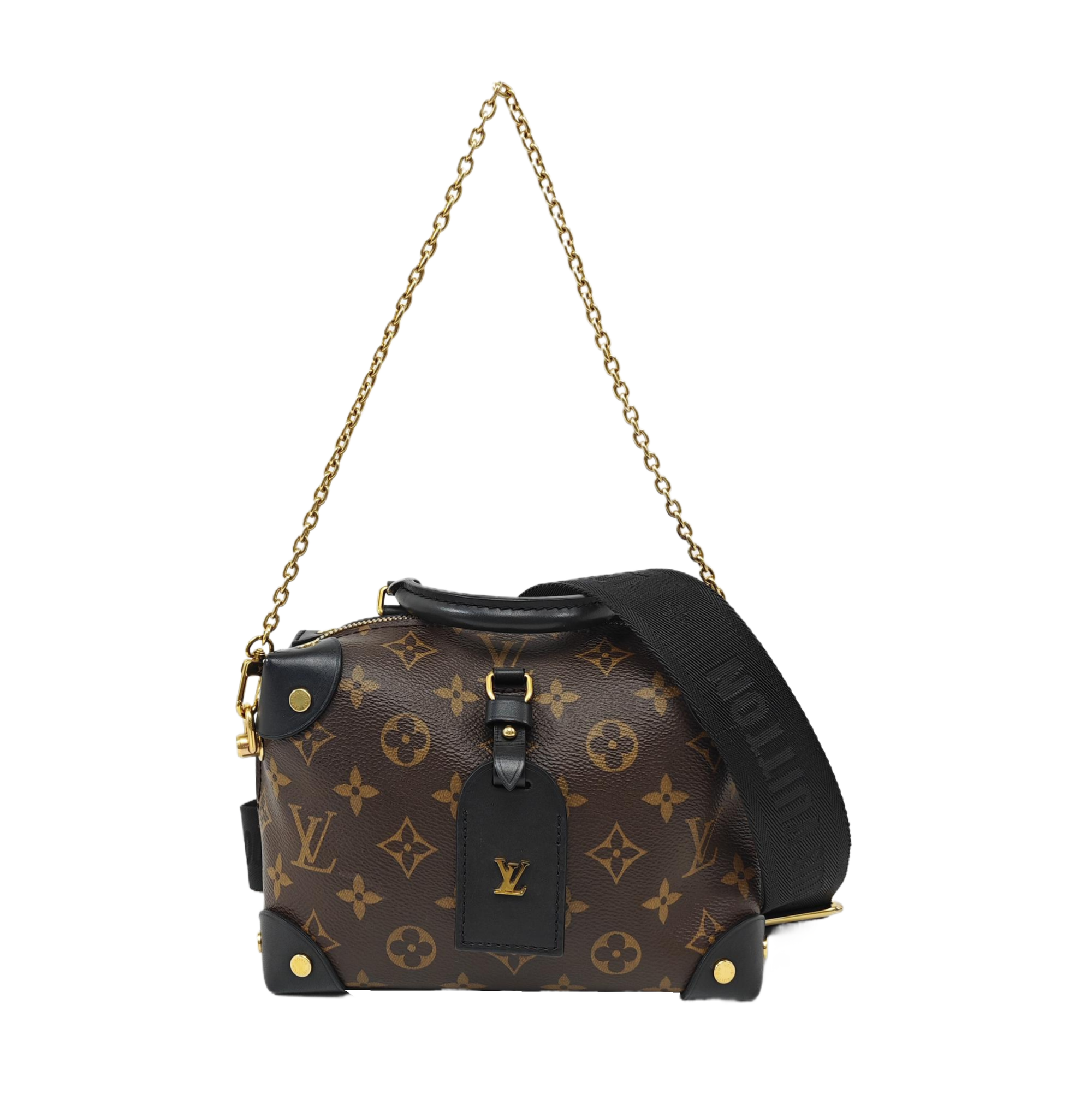 PETITE MALLE Monogram Coated Canvas Brown