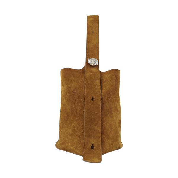 Pebble Bucket Large Suede Brown