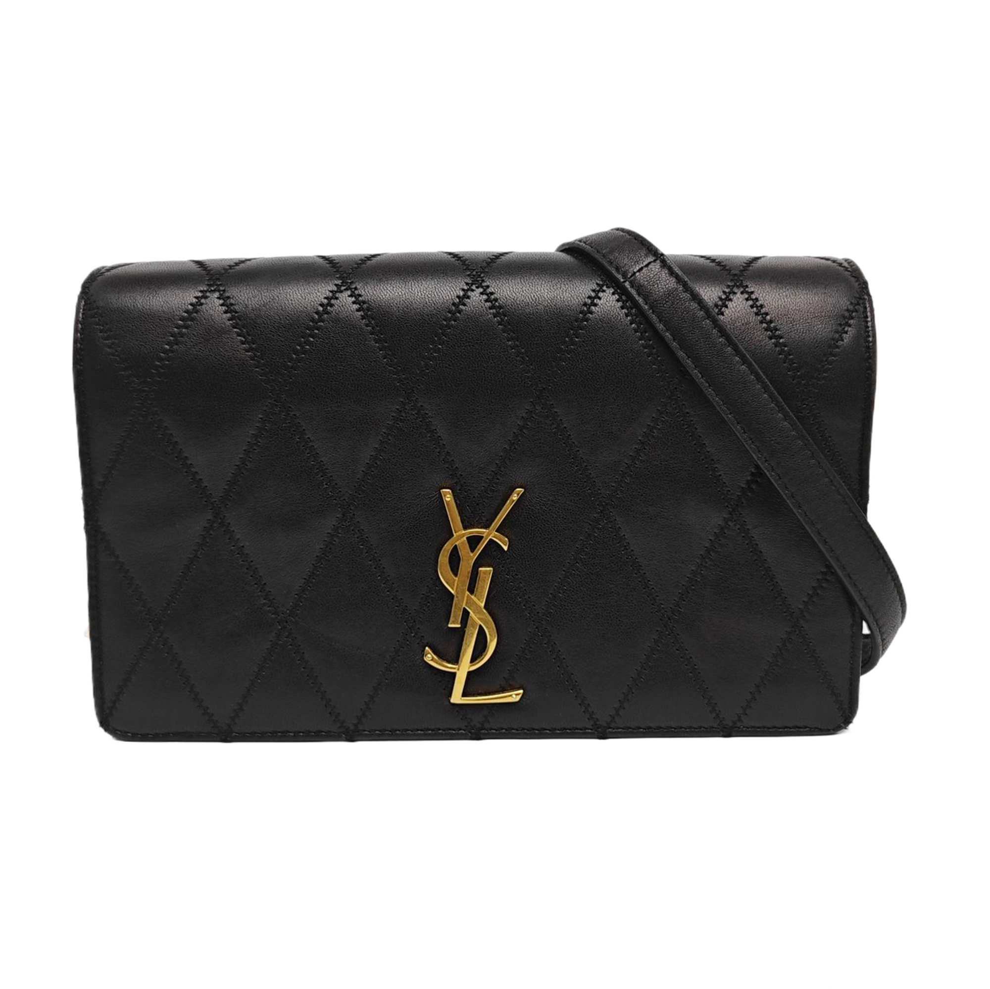 ANGIE Quilted Lambskin Black