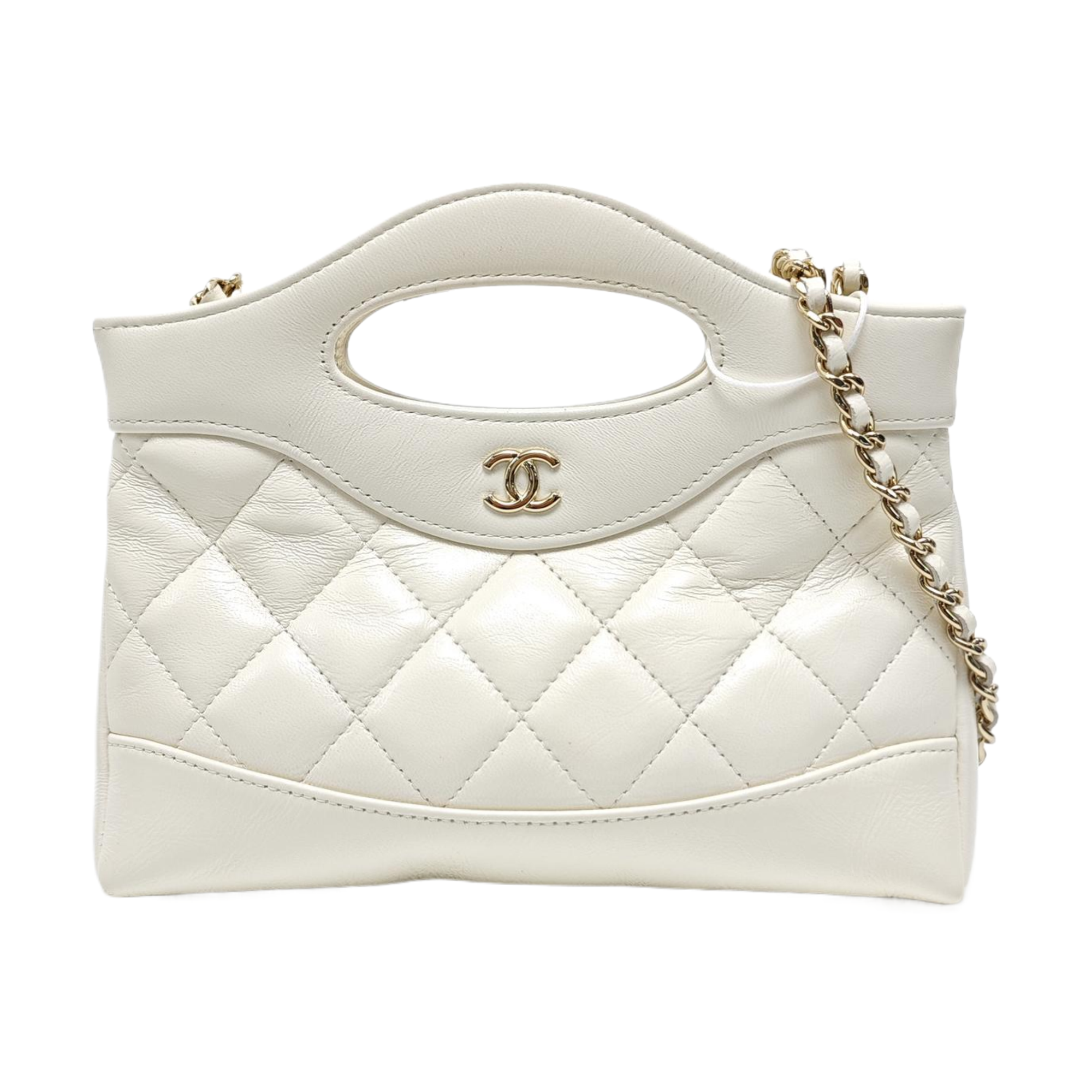 CHANEL 31 Mini Quilted Lambskin White