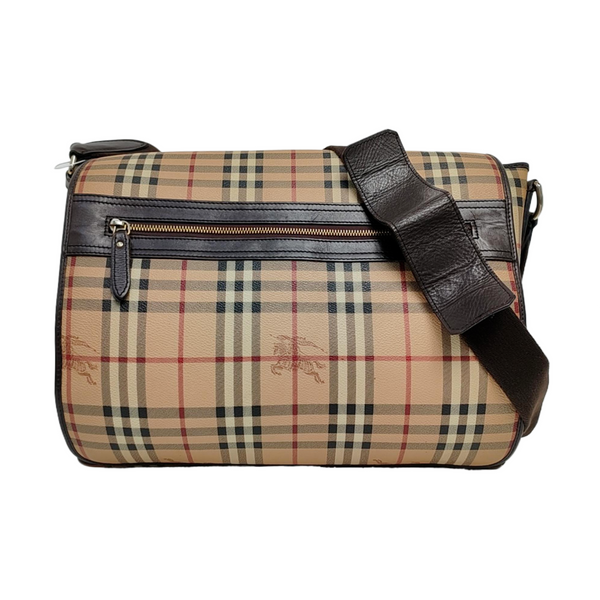 Coated Canvas Crossbody Bag Beige
