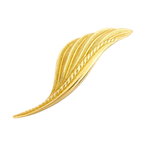 Twist Round Metal Gold Brooch