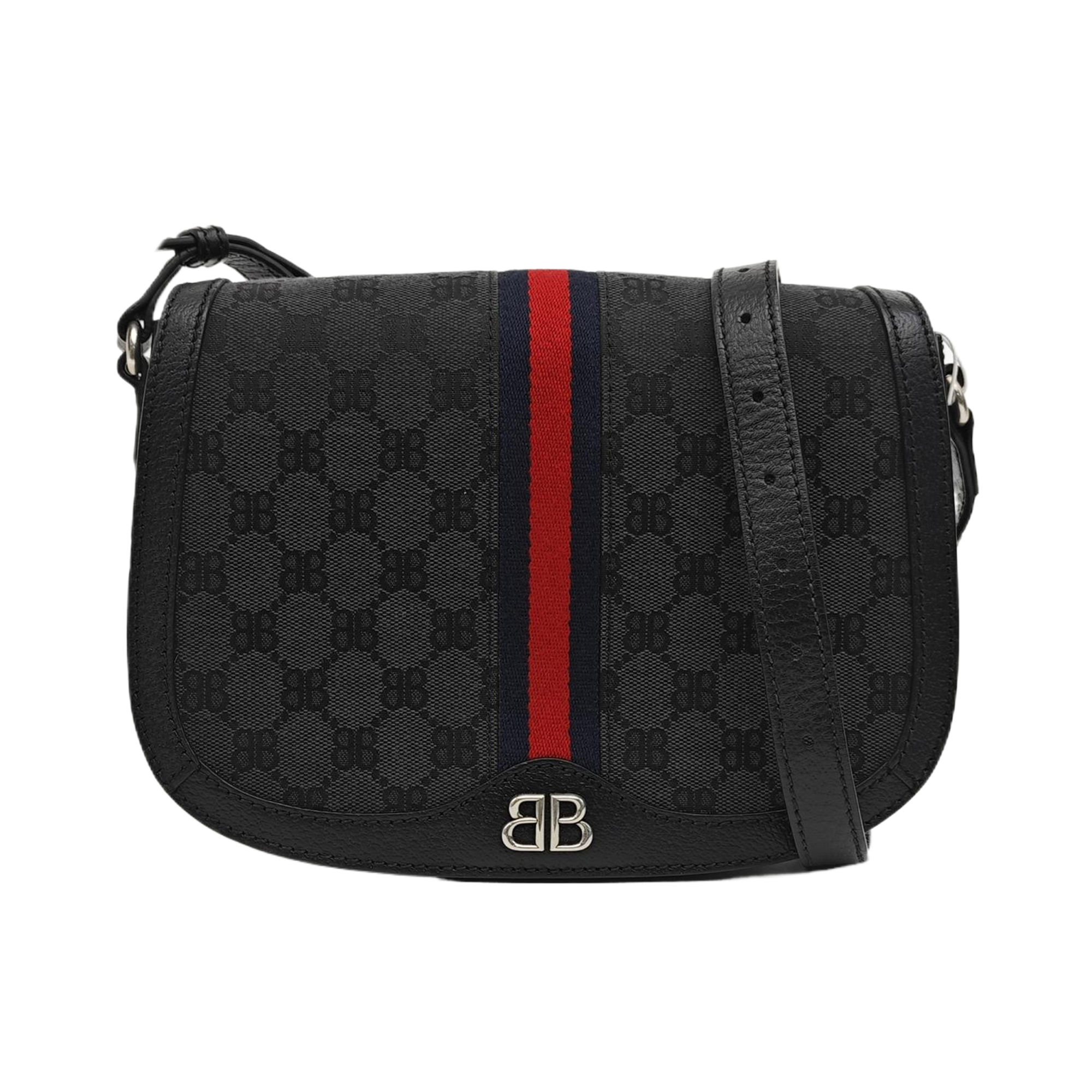 Leather Shoulder Bag Black