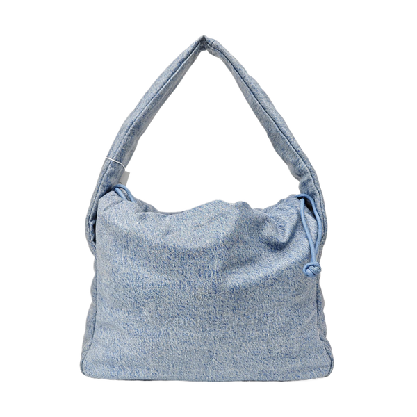 Coated Canvas Shoulder Bag Blue