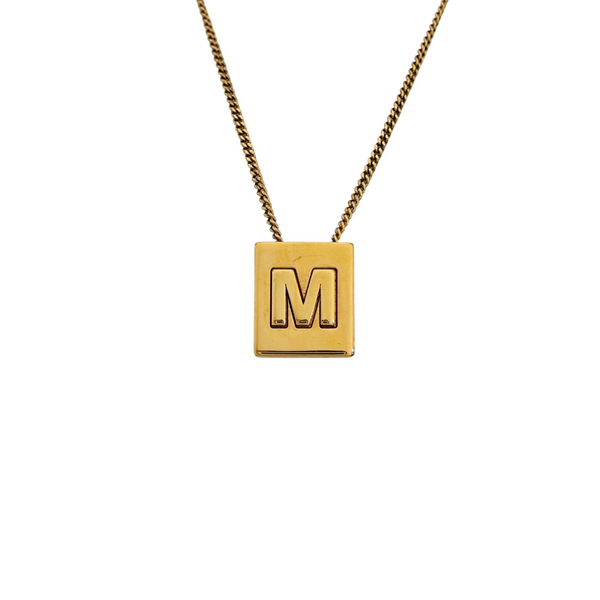 ALPHABET Brass Gold Necklace