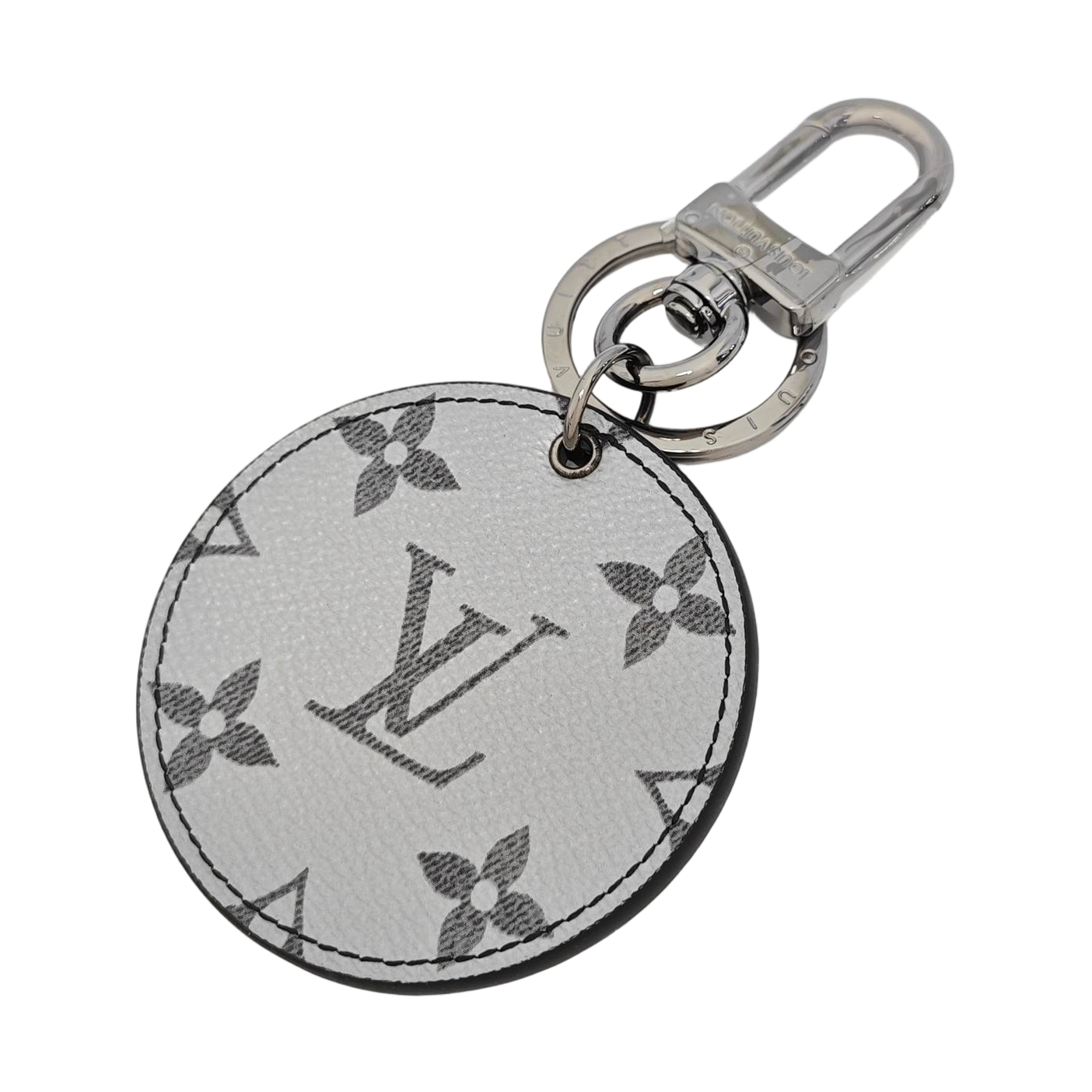 Coated Canvas Bag Charm Gray