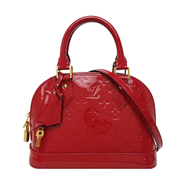 ALMA BB Monogram Patent Leather Red