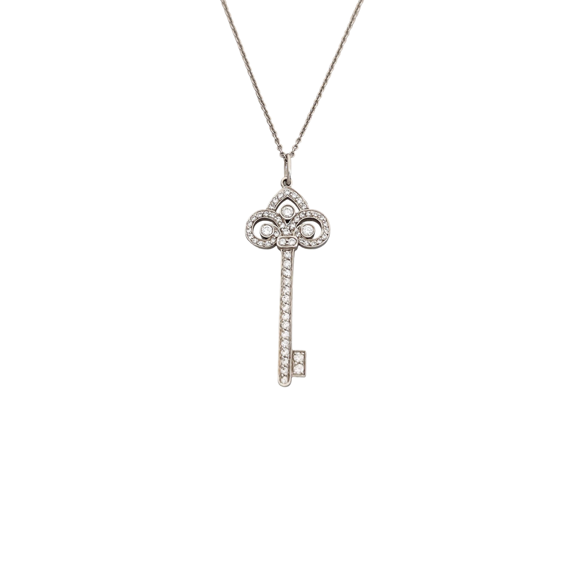 Tiffany Keys Platinum 950 Silver Necklace
