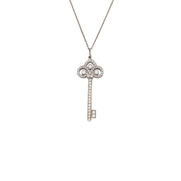 Tiffany Keys Platinum 950 Silver Necklace