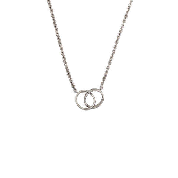 LOVE 18k White Gold Silver Necklace