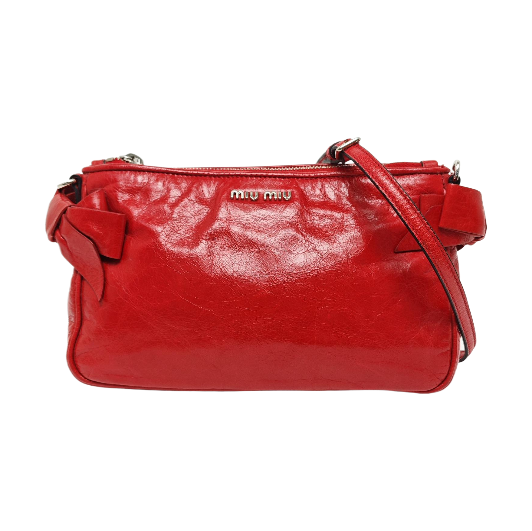Calfskin Shoulder Bag Red