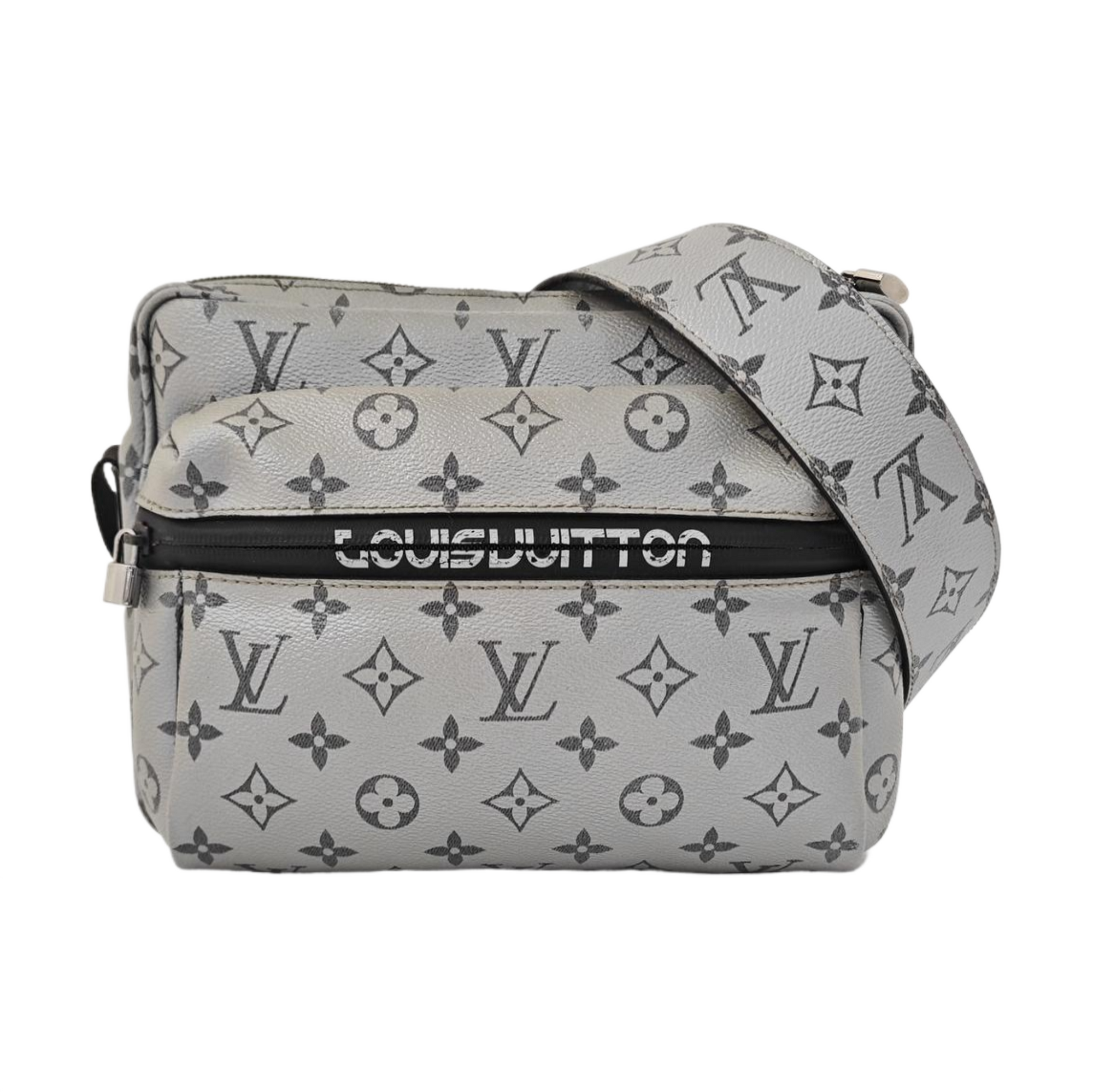 TRIO Monogram Calfskin Gray