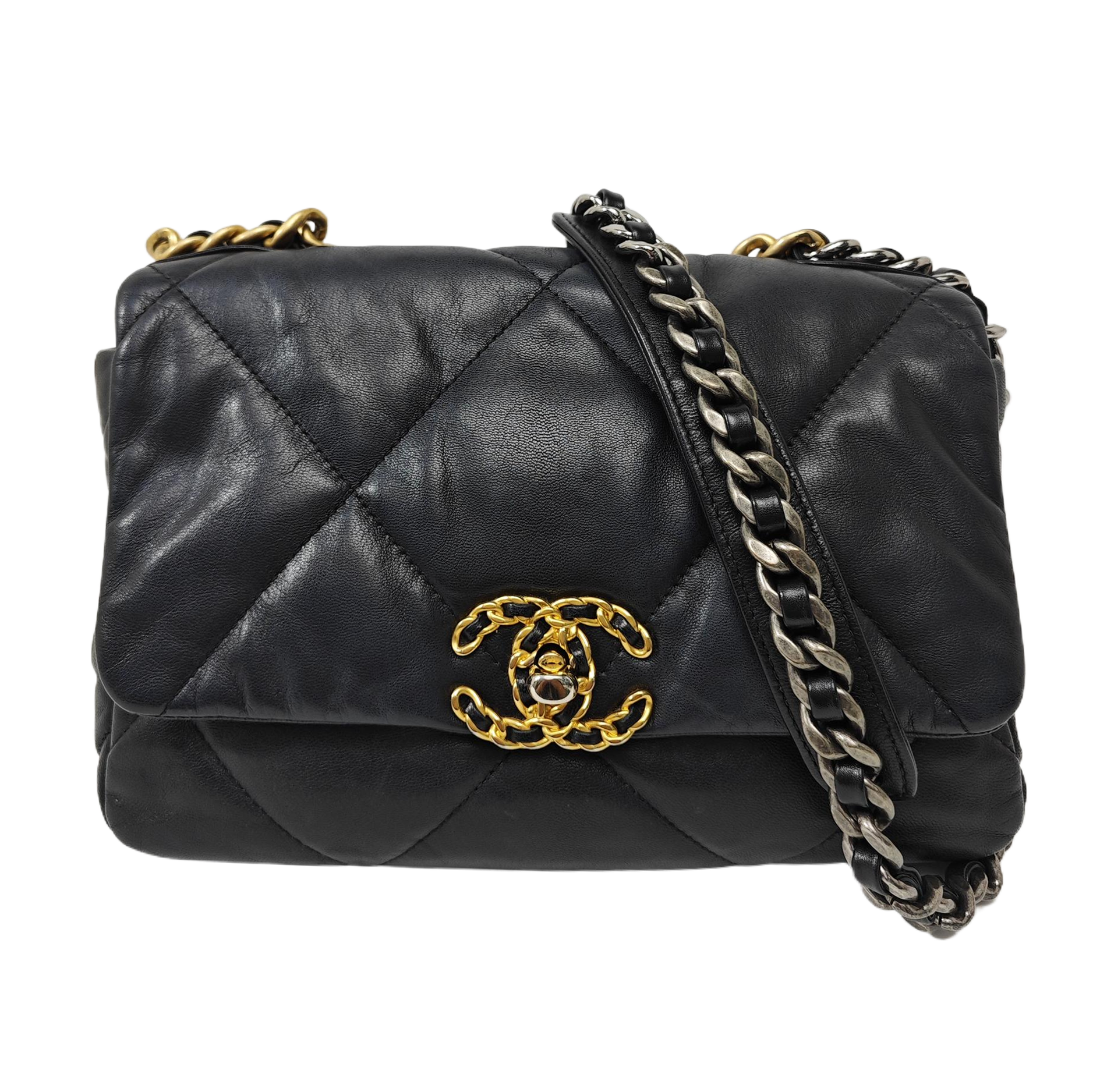 CHANEL 19 Quilted Lambskin Black