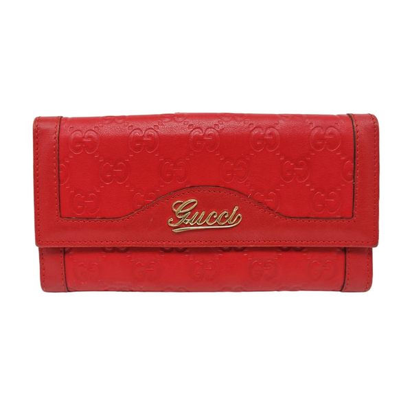 Monogram Calfskin Wallet Red