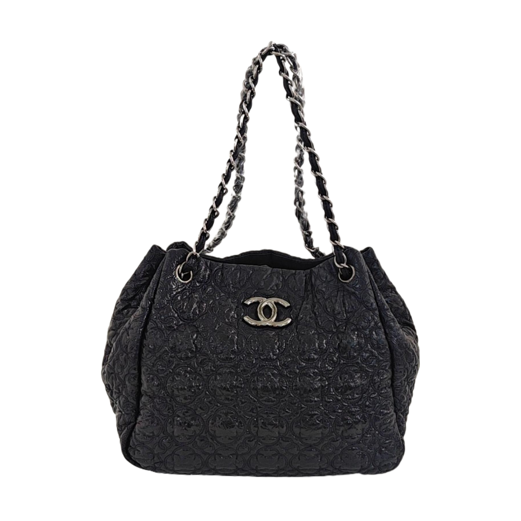 Quilted Calfskin Top Handle Bag Blue