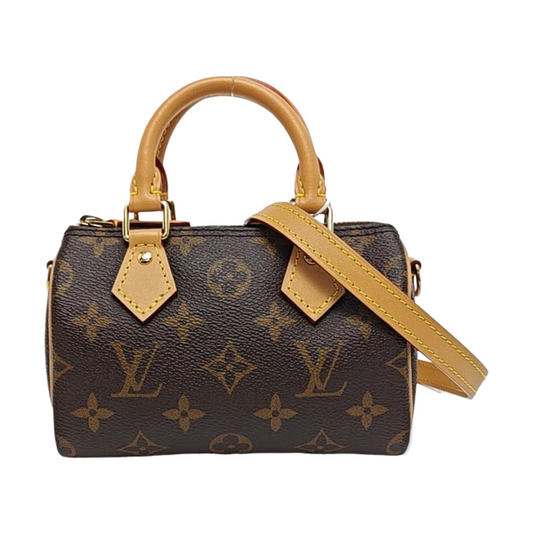 SPEEDY Nano Monogram Coated Canvas Brown