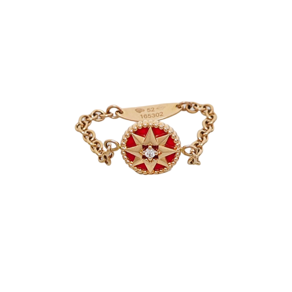 Rose Des Vents 18k Gold Rose Gold Ring EU 52