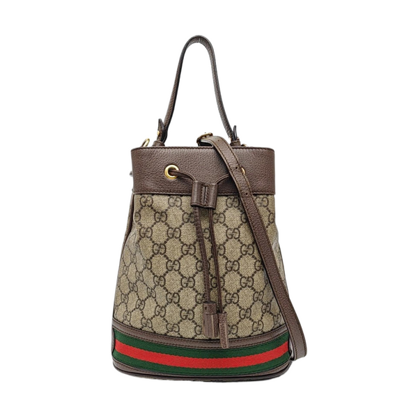 Ophidia Small Monogram Coated Canvas Beige