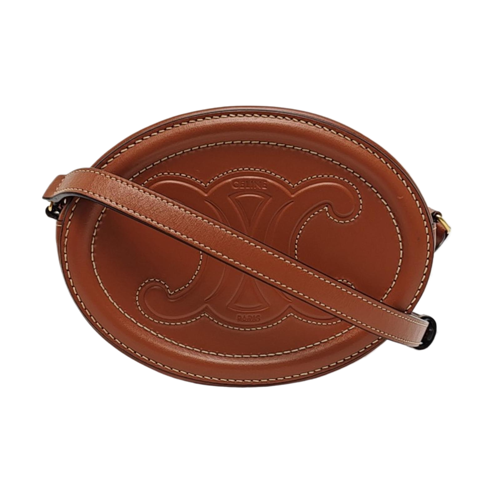 Authenticated pre-owned  TRIOMPHE Small Calfskin Brown - Shoulder Bag at Looply