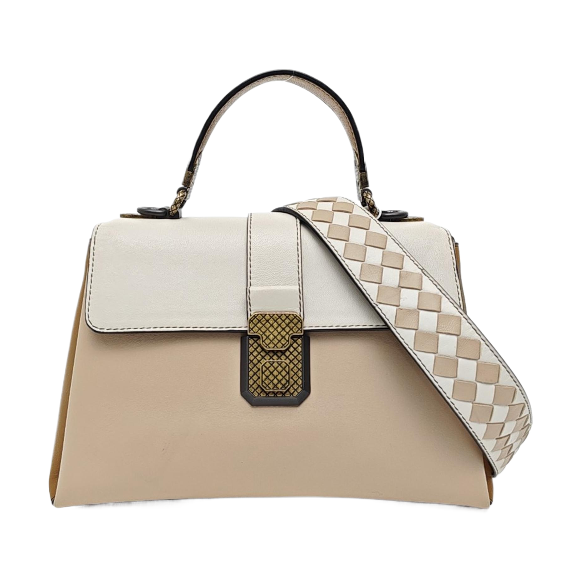 Piazza Small Calfskin Beige