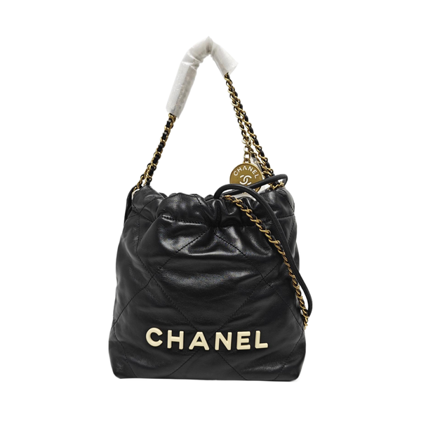 CHANEL 22 Mini Quilted Calfskin Black