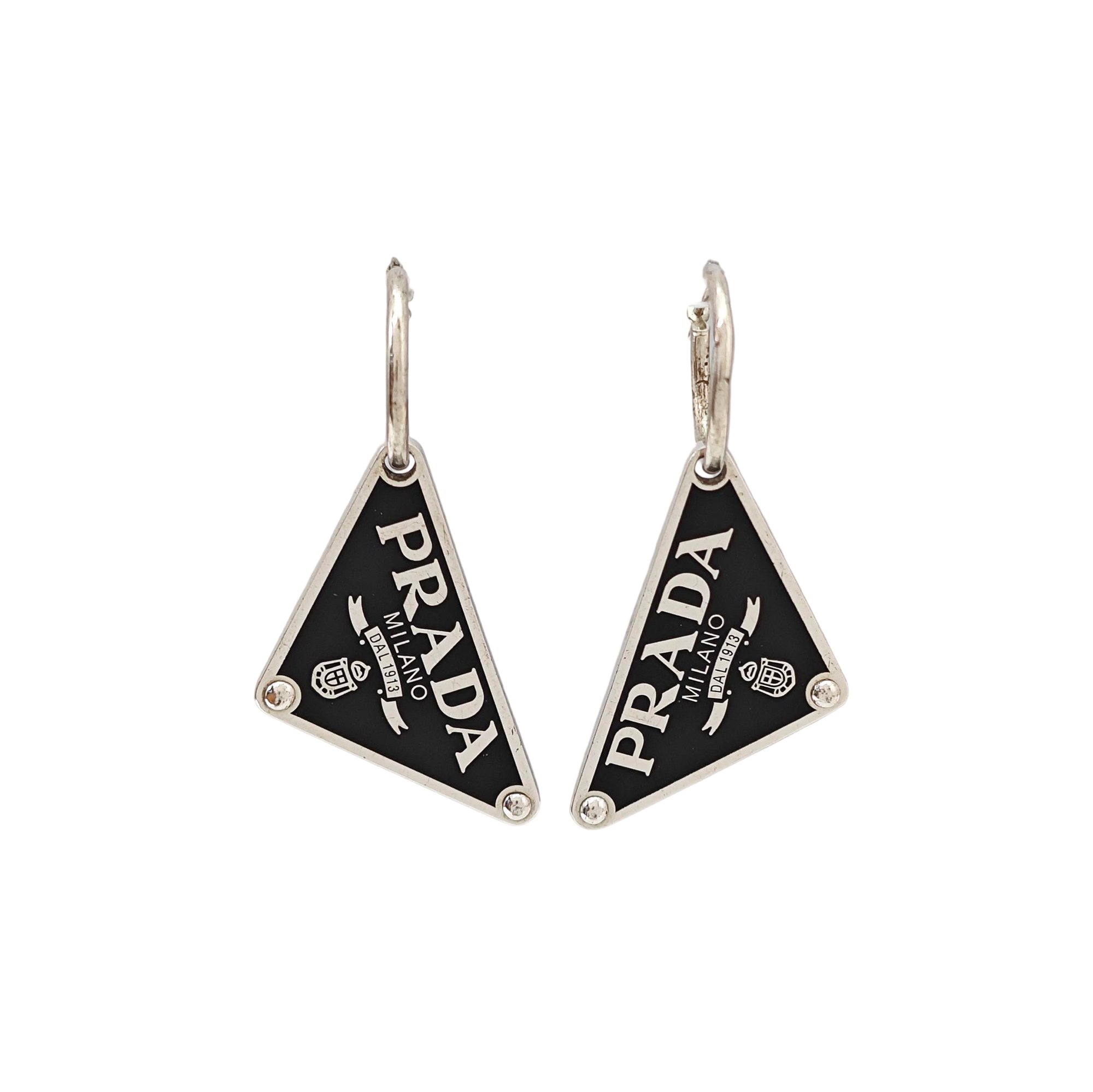 925 Sterling Silver Black Stud Earrings