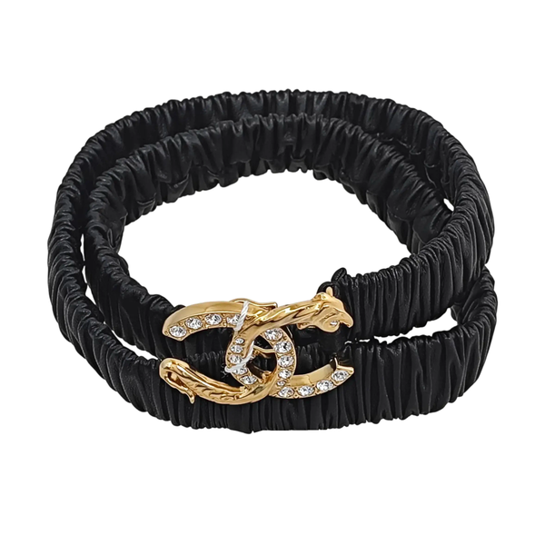 Cinturón de cuero negro