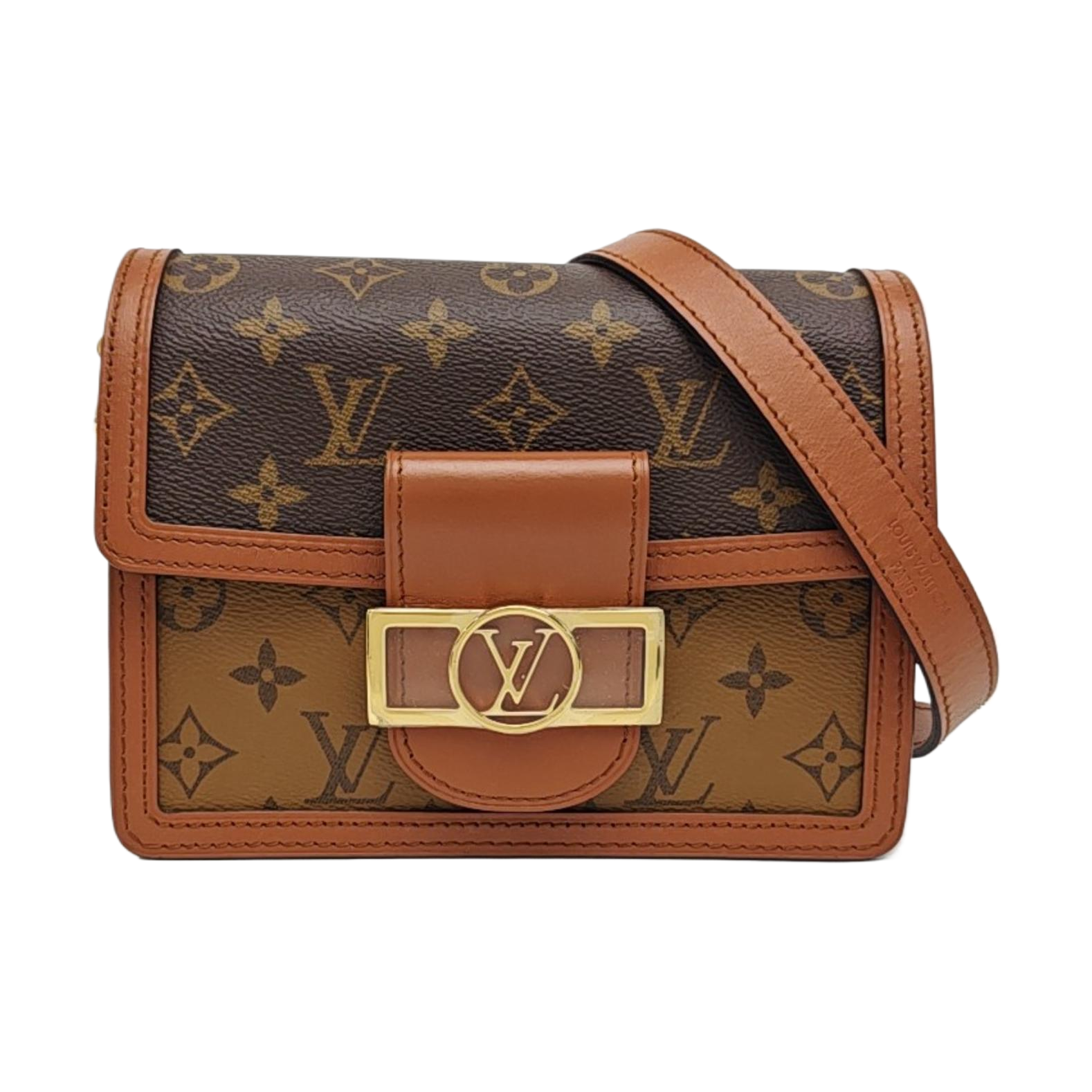 DAUPHINE Mini Monogram Coated Canvas Brown
