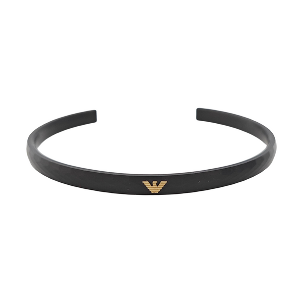 Steel Black Bangle