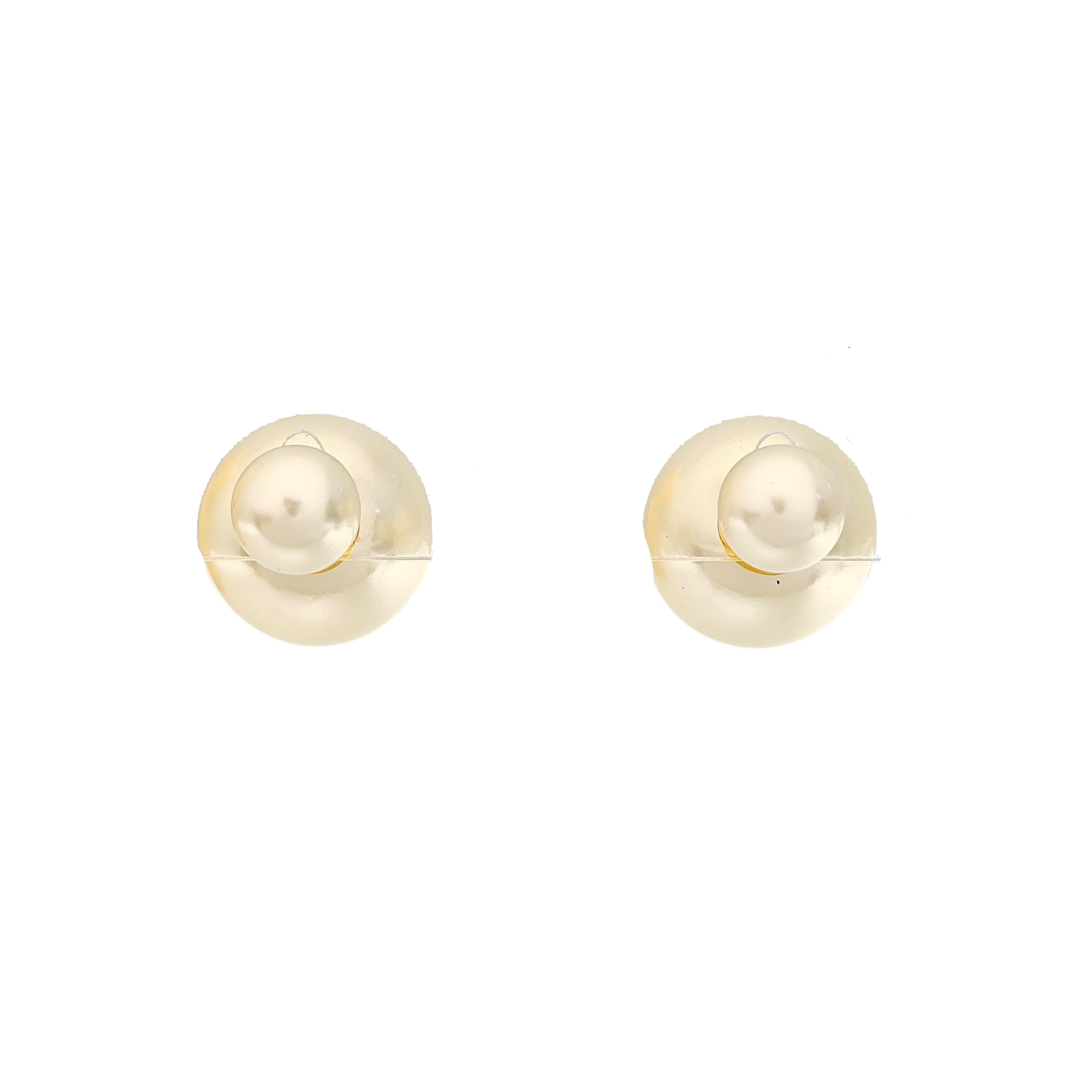 Dior Tribales Metal White Stud Earrings
