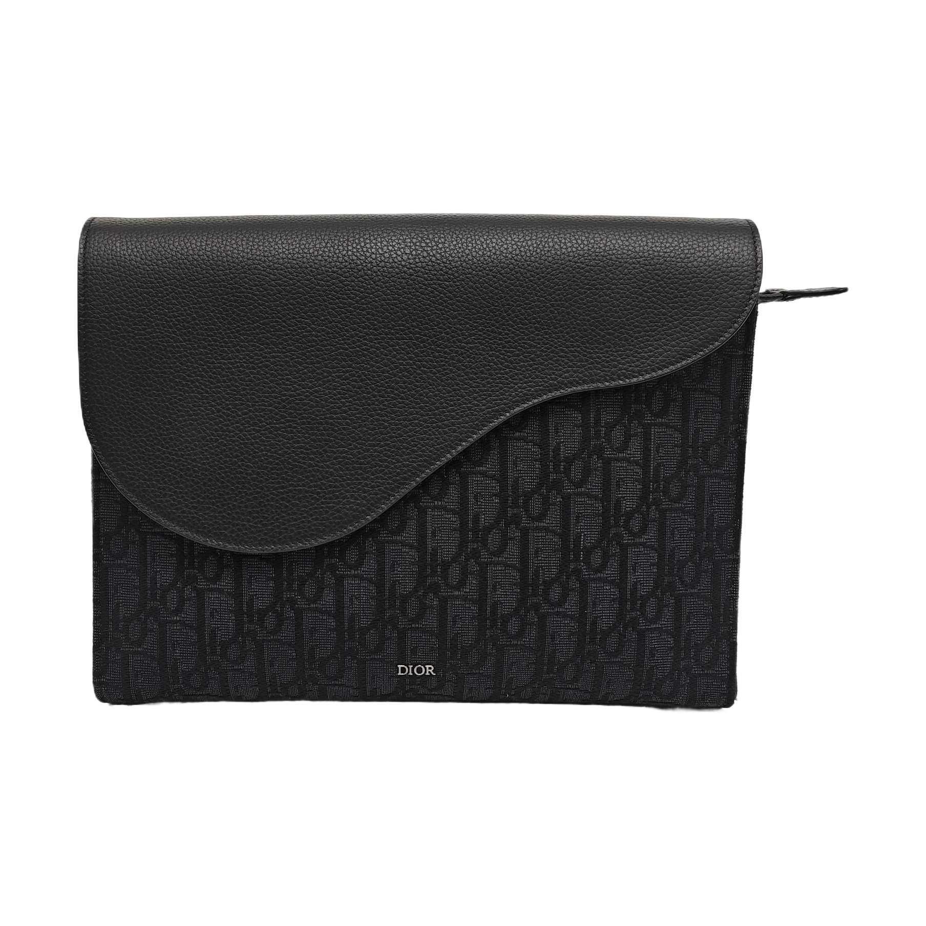 Saddle Medium Oblique Canvas Black