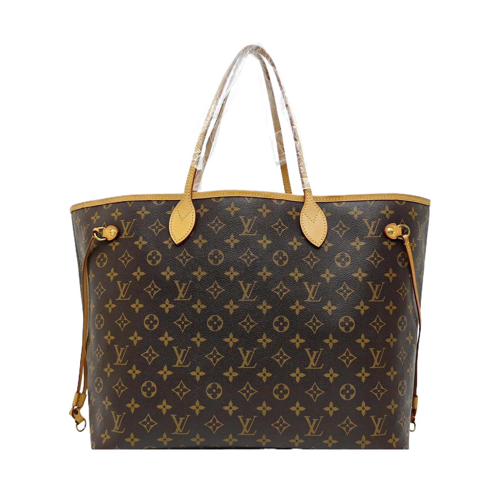 NEVERFULL GM Monogram Coated Canvas Brown