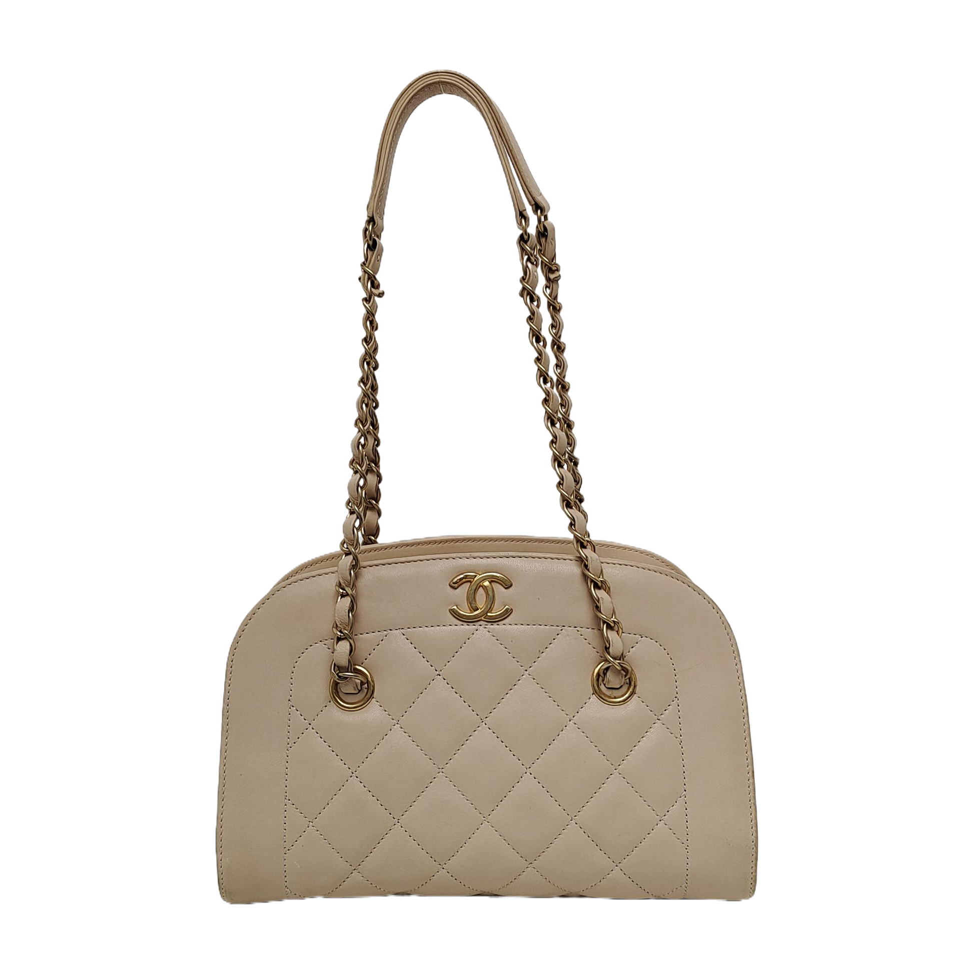 Quilted Lambskin Beige