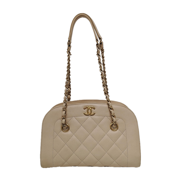 Quilted Lambskin Beige