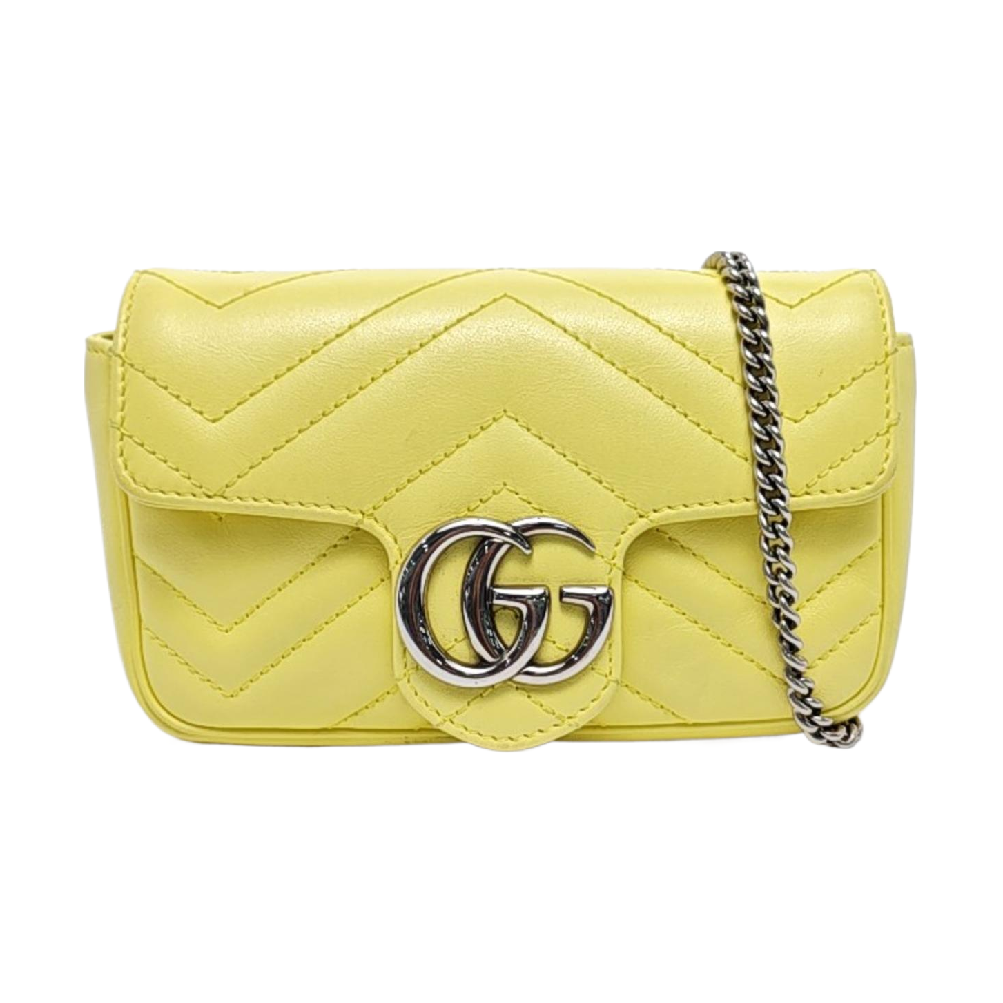 GG Marmont Mini Quilted Calfskin Yellow