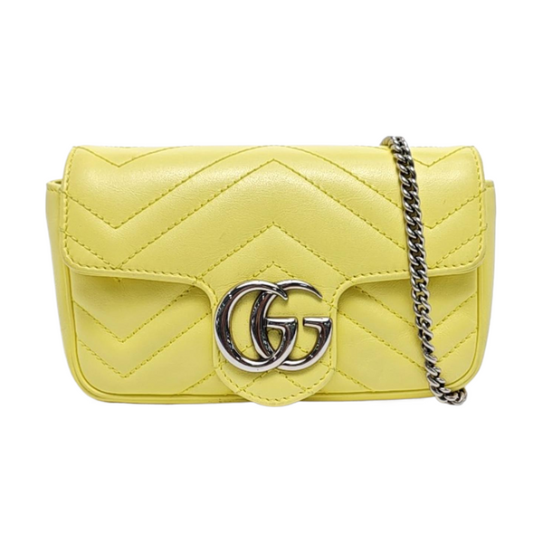 GG Marmont Mini Quilted Calfskin Yellow