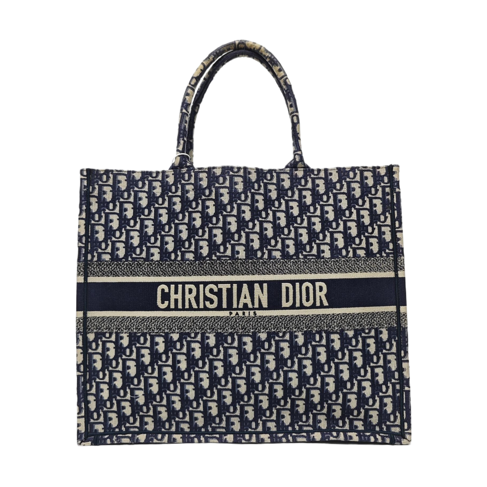 Book Tote Large Oblique Canvas Blue