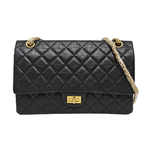 2.55 227 (jumbo) Quilted Calfskin Black