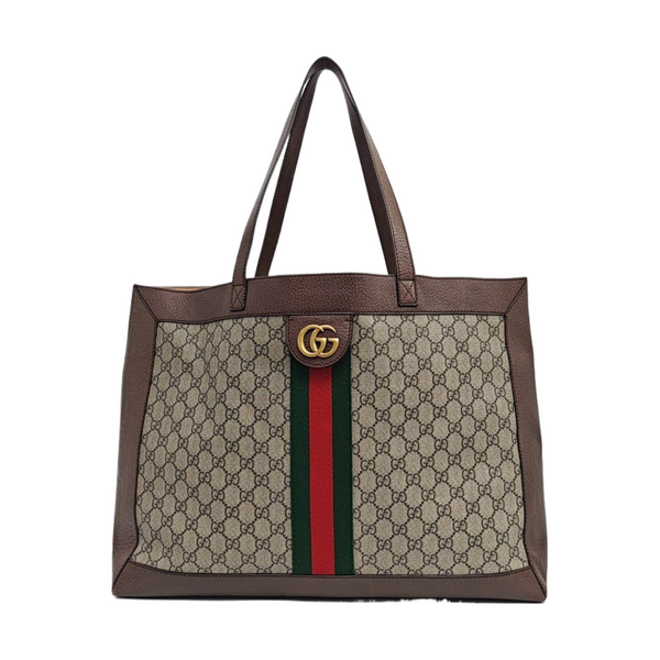 Ophidia Medium Monogram Coated Canvas Beige