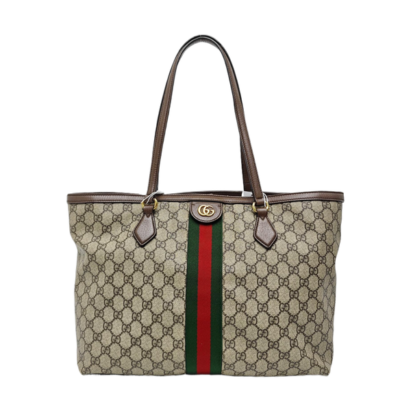 Ophidia Medium Monogram Coated Canvas Beige