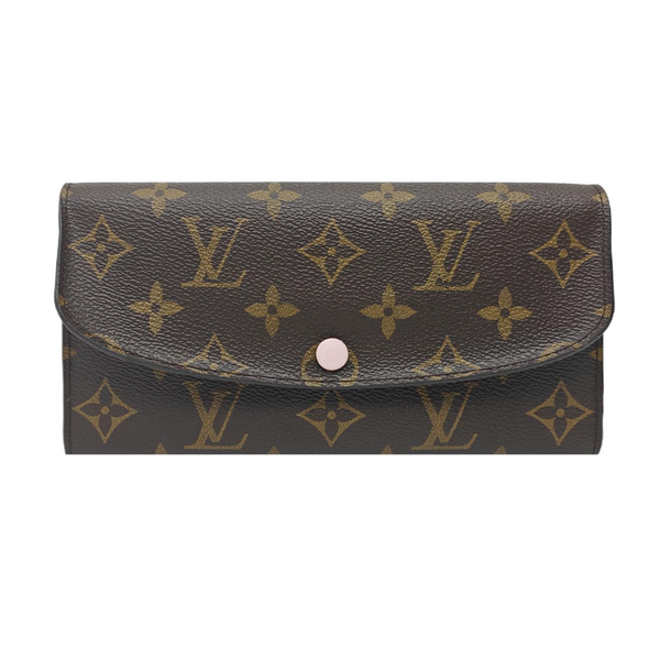 EMILIE Monogram Coated Canvas Brown Wallet