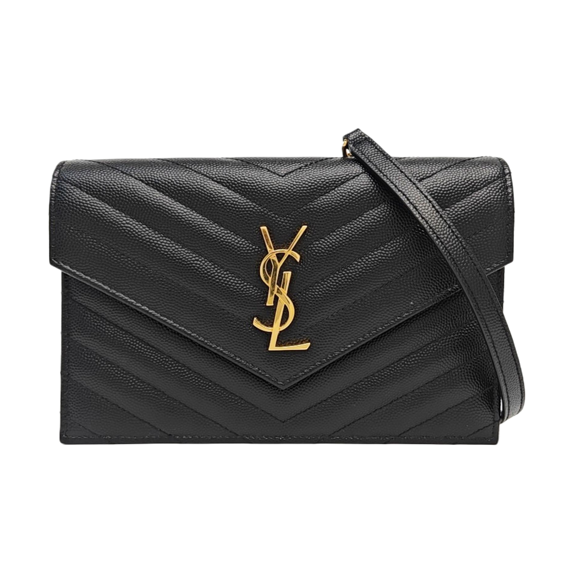 MONOGRAM Chevron Calfskin Black