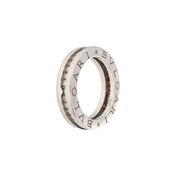 Anillo B.ZERO1 de oro blanco de 18k, plata, UE 48
