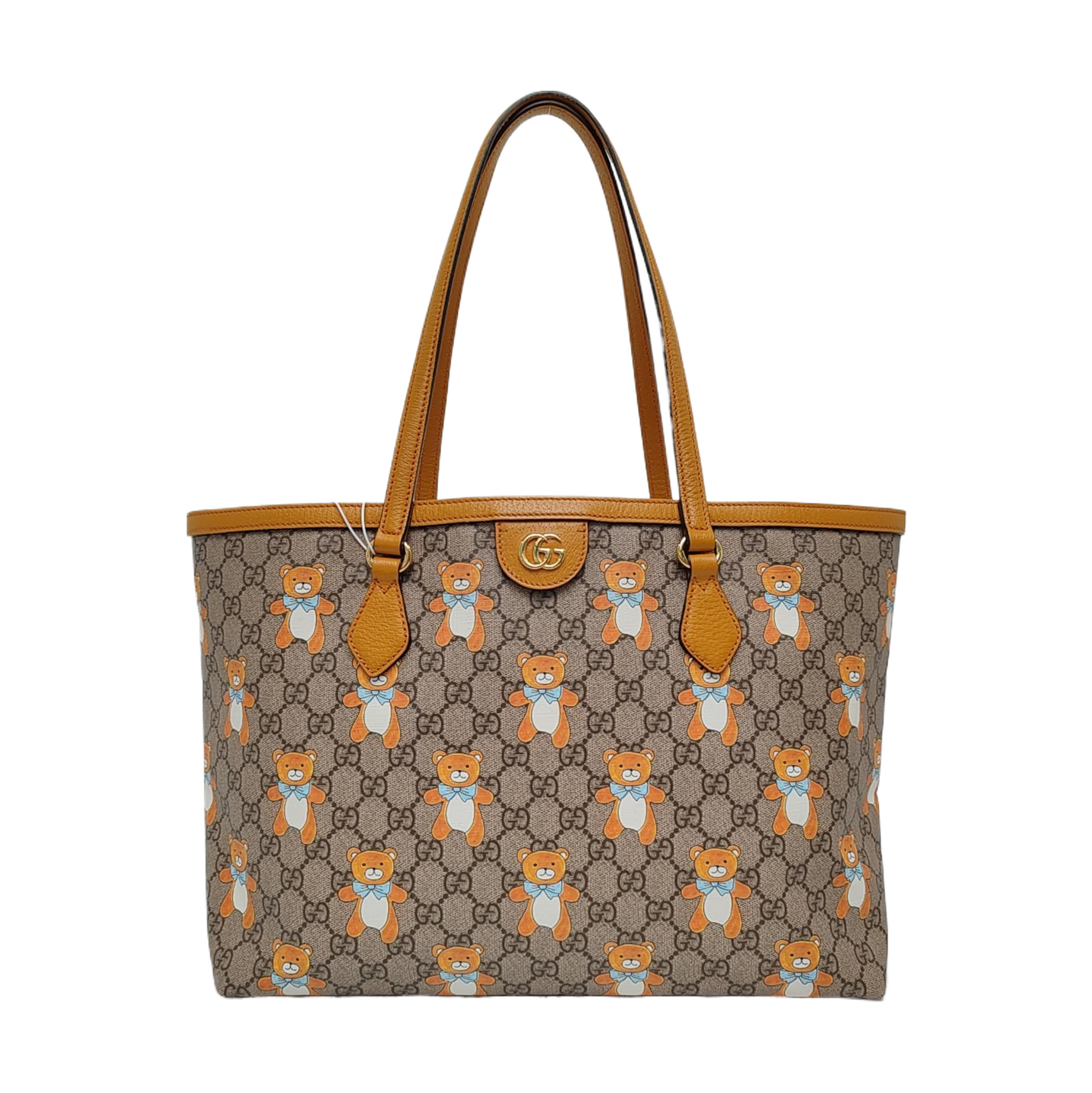 Ophidia Medium Monogram Coated Canvas Beige