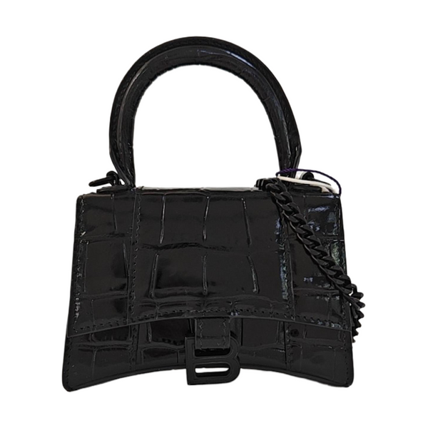 Hourglass Mini Calfskin Black