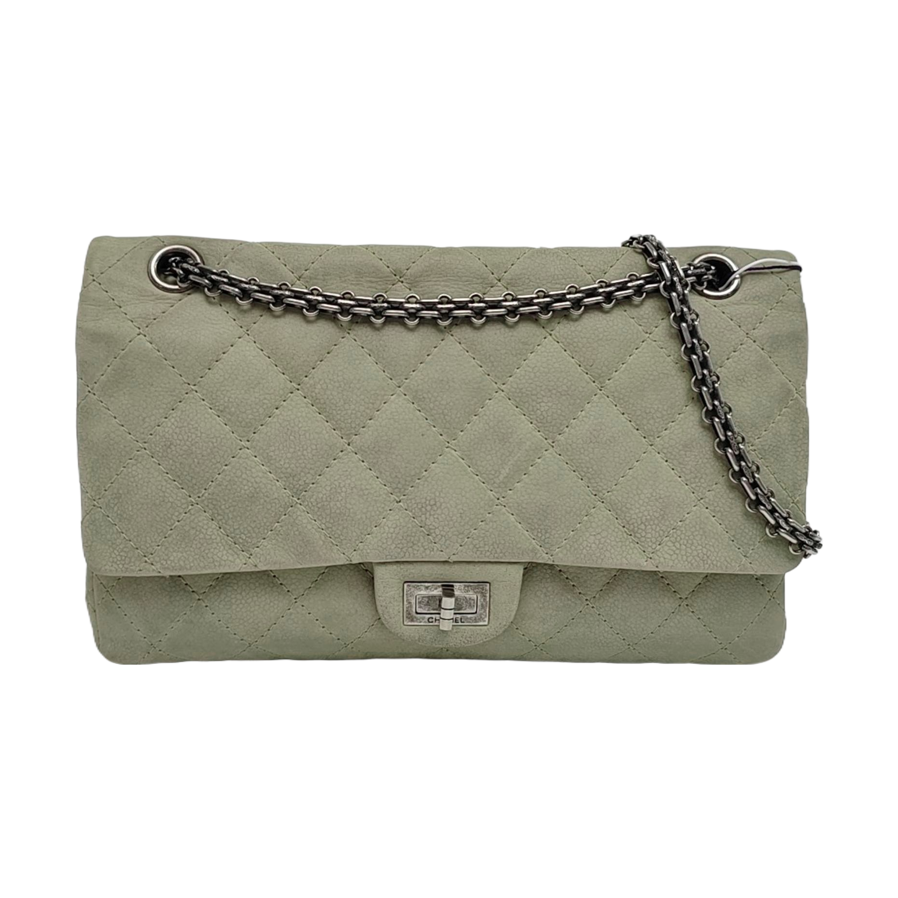 Authenticated pre-owned  2.55 Quilted Calfskin Green - Shoulder Bag at Looply