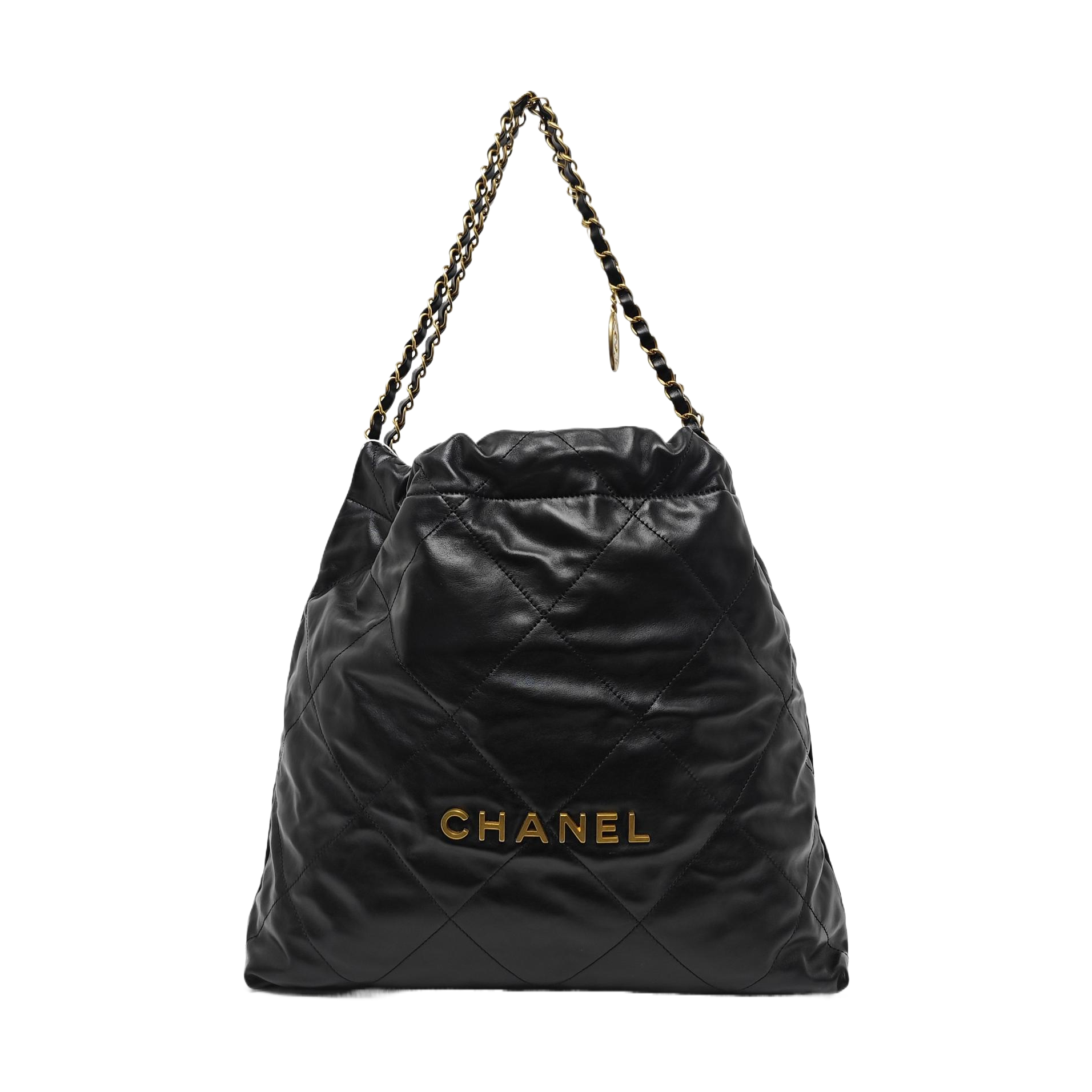 CHANEL 22 Small Quilted Calfskin Black